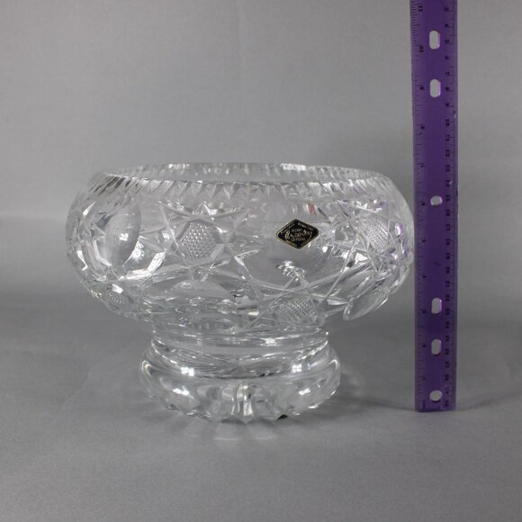 Brierly Bowl 8 x 7 Cut Crystal Footed Full Lead Hand Cut Bowl - Picture 11 of 12